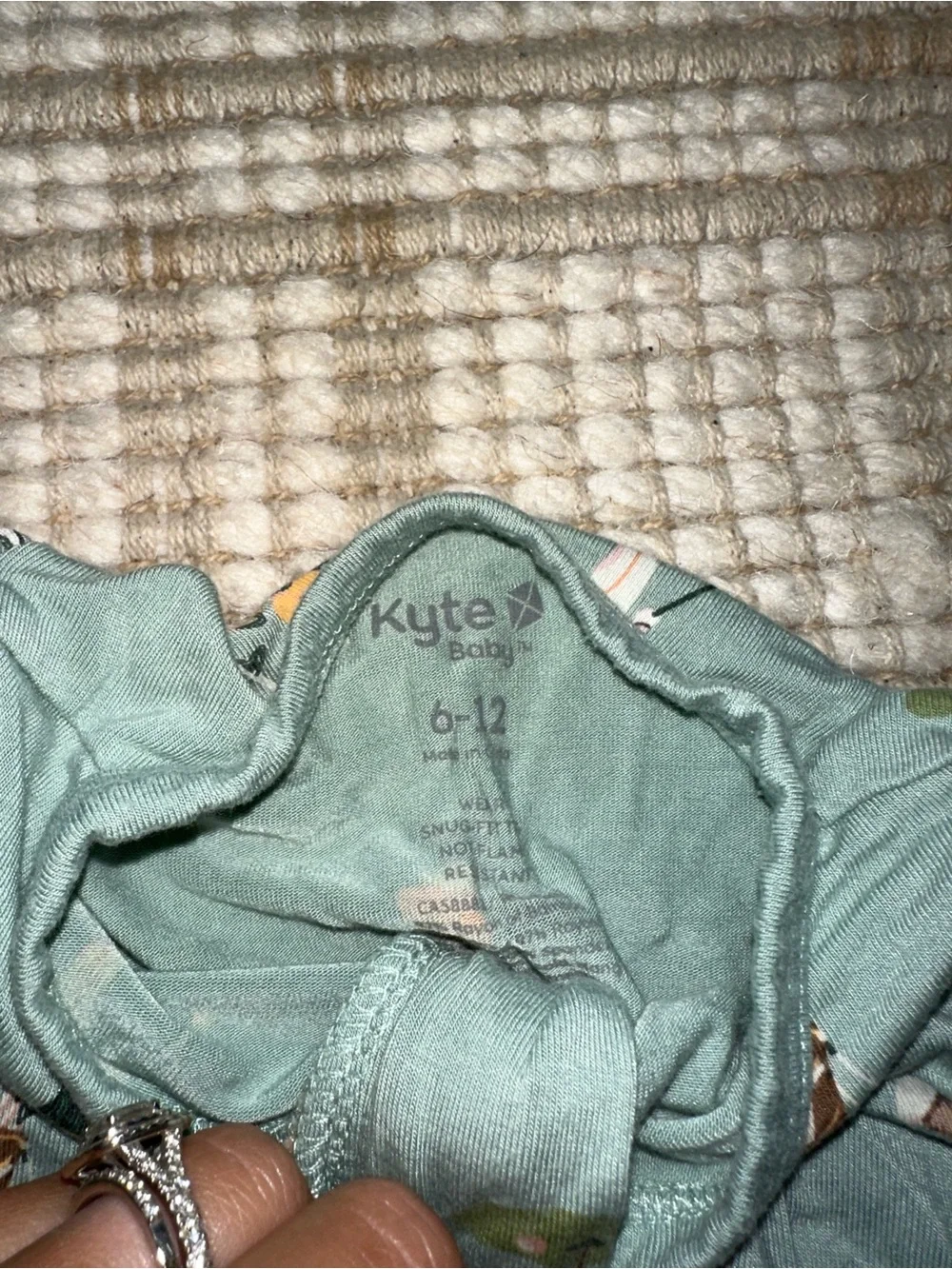 Kyte BABY Sage Green Footed Zippered Sleeper with Golf print